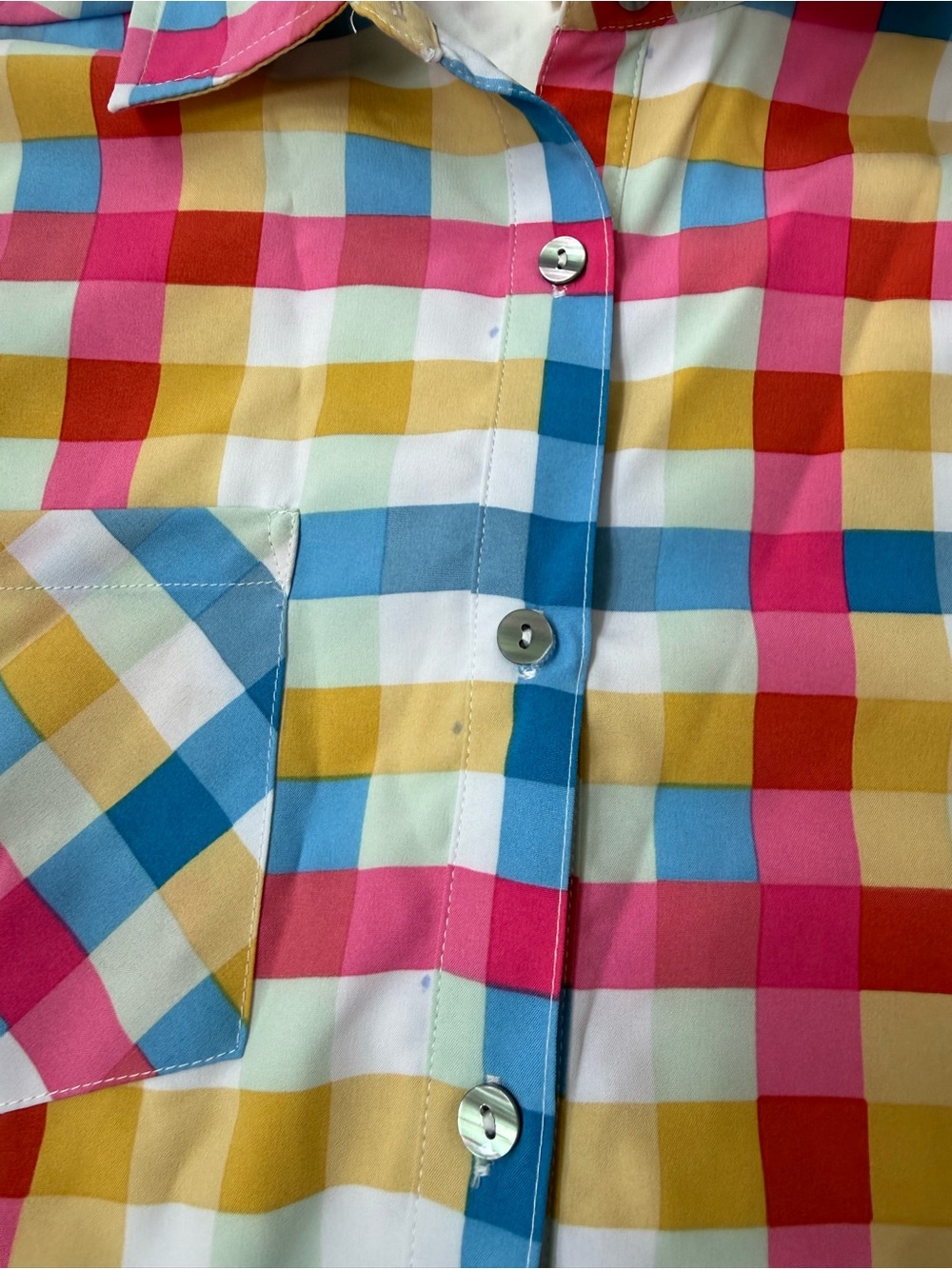 entro Multicolor Gingham Shirt Dress - Picture 14 of 14